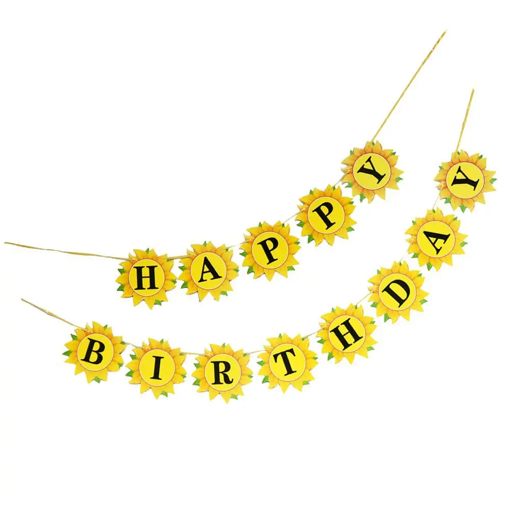 Sunflower Birthday Banner Creative Paper Bunting Fishtail Garland Decorations Party Supplies Wall Window Mantel Table
Sunflower Birthday Banner Creative Paper Bunting Fishtail Garland Decorations Party Supplies Wall Window Mantel Table