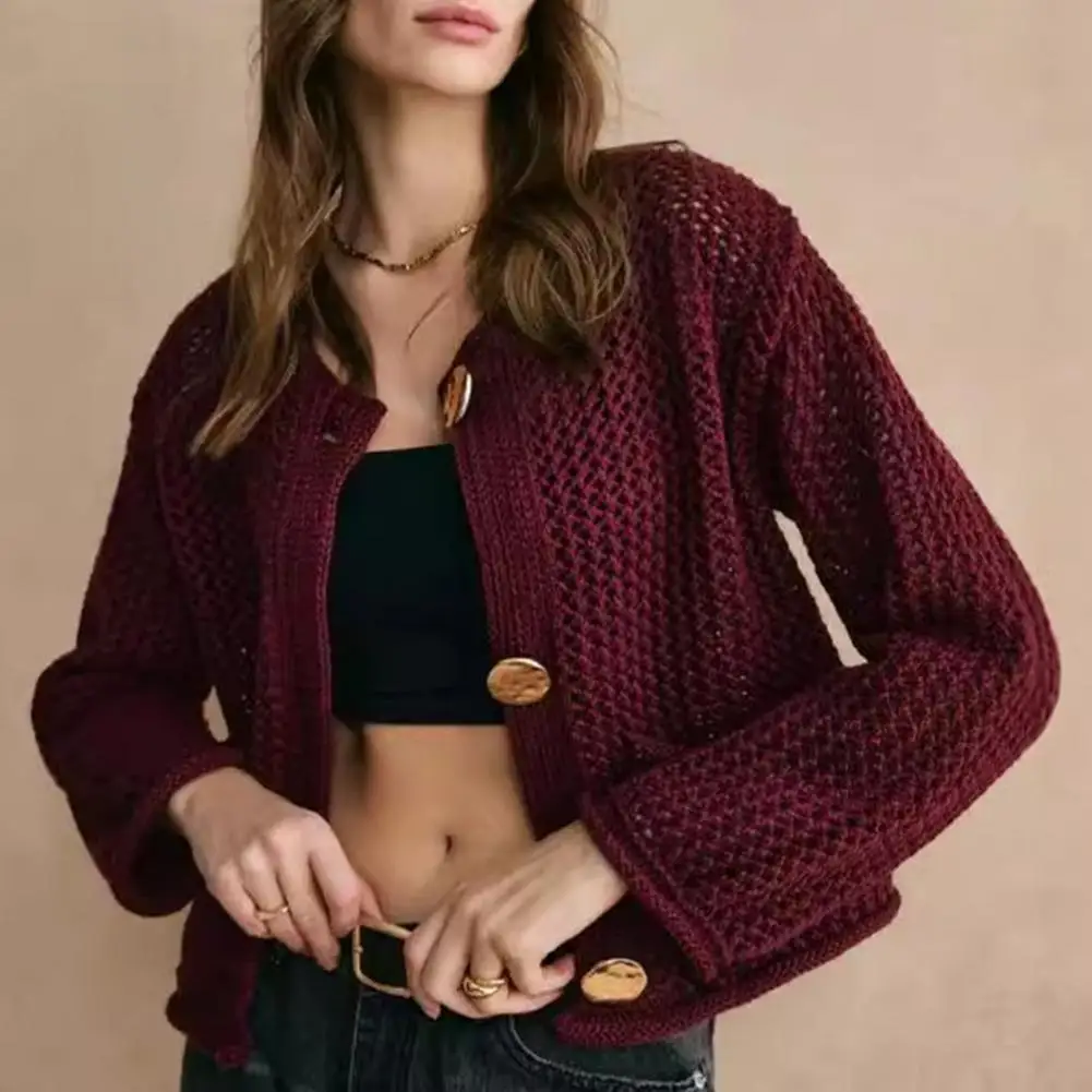 Women's Knitting Cardigan Coat Casual O-neck Lantern Sleeve Button Cardigan Sweater Coat Autumn New Product
Women's Knitting Cardigan Coat Casual O-neck Lantern Sleeve Button Cardigan Sweater Coat Autumn New Product
