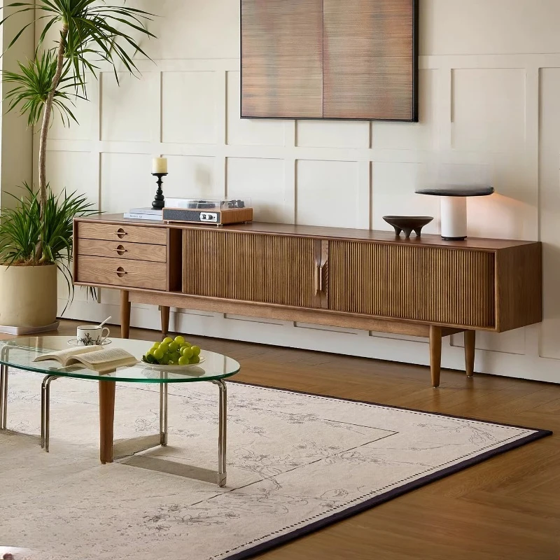 TV cabinet solid wood living room household integrated high-foot storage locker
TV cabinet solid wood living room household integrated high-foot storage locker