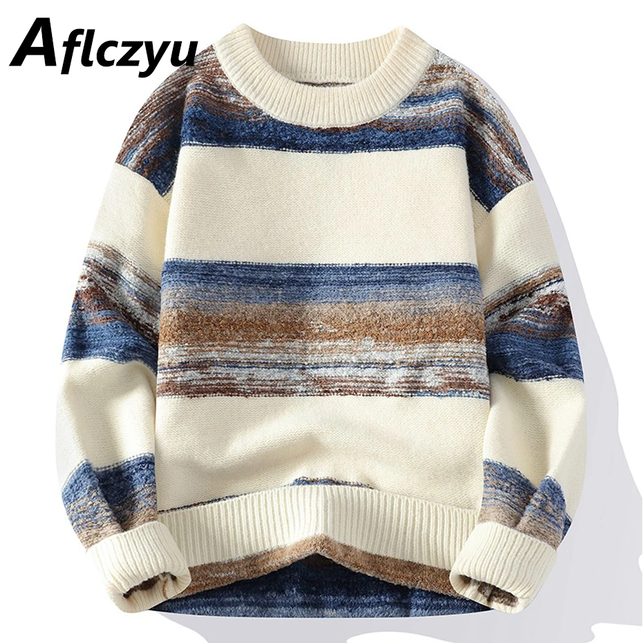 Contrast Color Knitted Sweater Men Autumn Winter Jumper Sweaters Fashion Casual Contrast Color Pullover Male
Contrast Color Knitted Sweater Men Autumn Winter Jumper Sweaters Fashion Casual Contrast Color Pullover Male