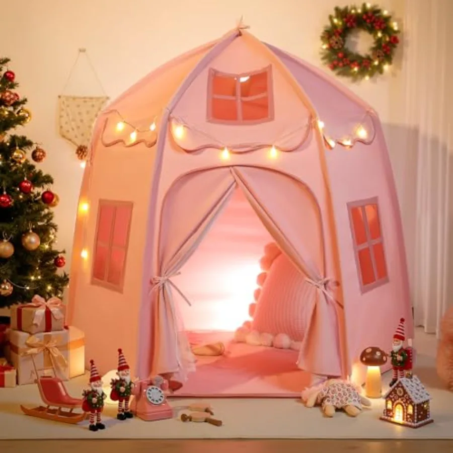 besrey Play Tent Large Playhouse with 1 Door and 3 Windows 's Fort with Star Lights Indoor and Outdoor Playhouse Hexagonal Todd
besrey Play Tent Large Playhouse with 1 Door and 3 Windows 's Fort with Star Lights Indoor and Outdoor Playhouse Hexagonal Todd
