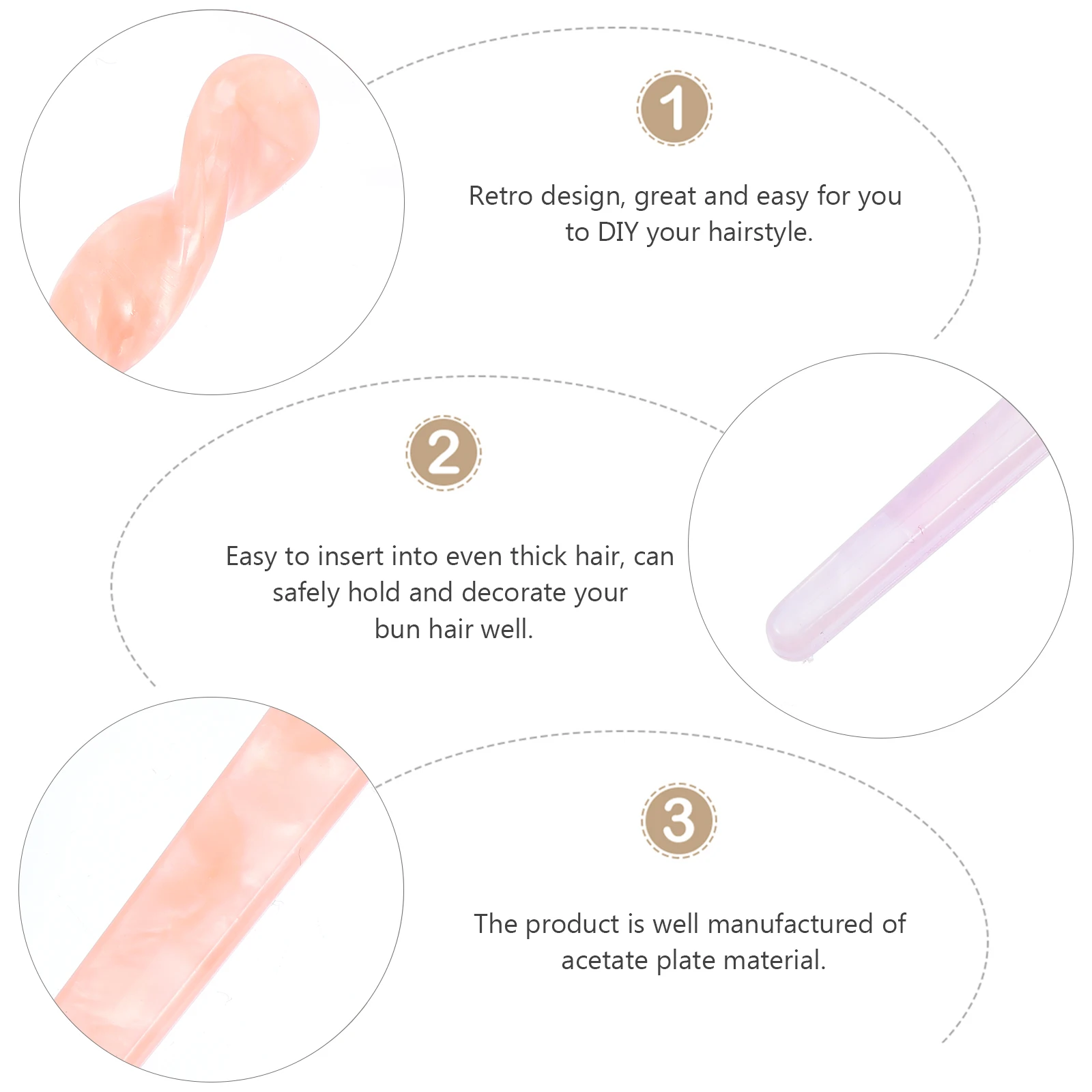 2pcs Marble Hairpin Retro Bun Sticks Durable Decorative Accessories Updo Headdress Hairstyle Photography Ceremony Gift
2pcs Marble Hairpin Retro Bun Sticks Durable Decorative Accessories Updo Headdress Hairstyle Photography Ceremony Gift