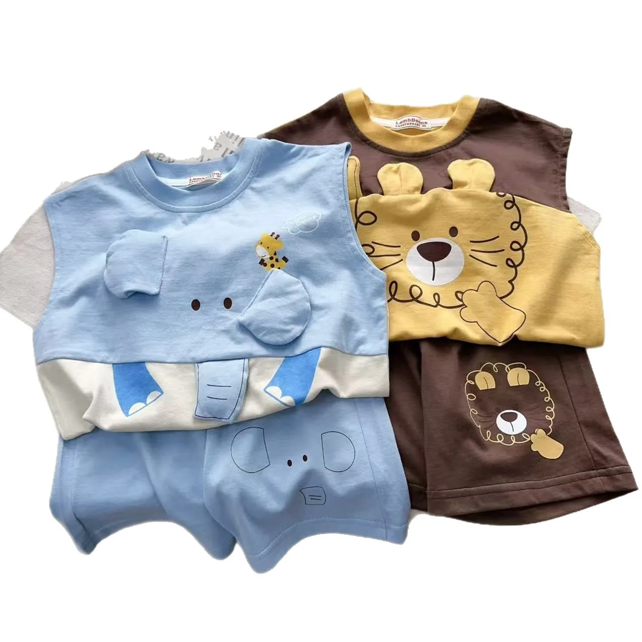 Boys' Tank Top Set 2026 Summer Small Animal Printed Boys' Tank Top Two Piece Set in Stock Sleeveless Boys' Summer Clothes
Boys' Tank Top Set 2026 Summer Small Animal Printed Boys' Tank Top Two Piece Set in Stock Sleeveless Boys' Summer Clothes