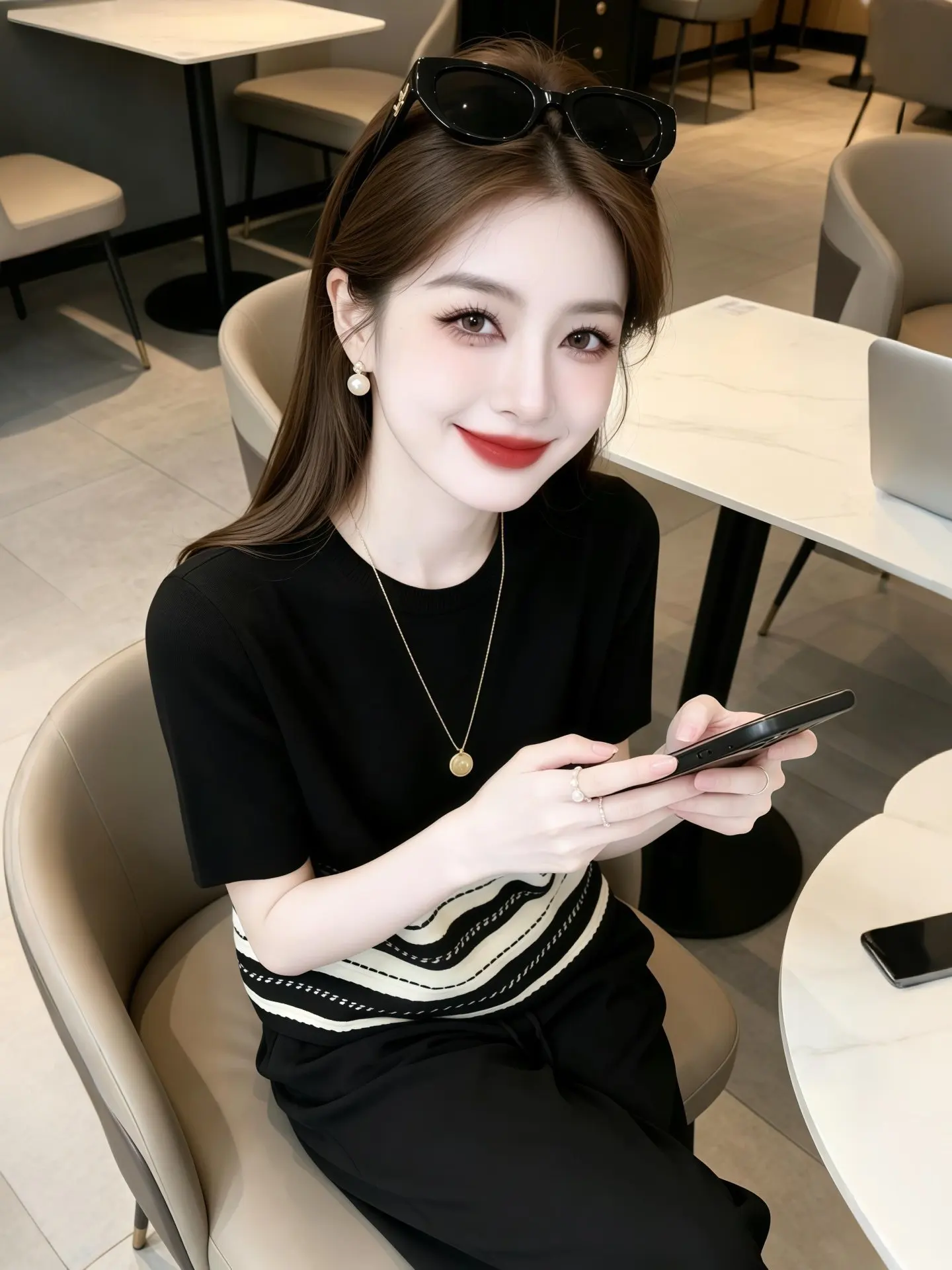 Fashionable Short Sleeve Set High Waist Casual Pants Breathable Summer Outfit Women's Clothing Unique Commute Style Stripe Pa...
Fashionable Short Sleeve Set High Waist Casual Pants Breathable Summer Outfit Women's Clothing Unique Commute Style Stripe Pa...