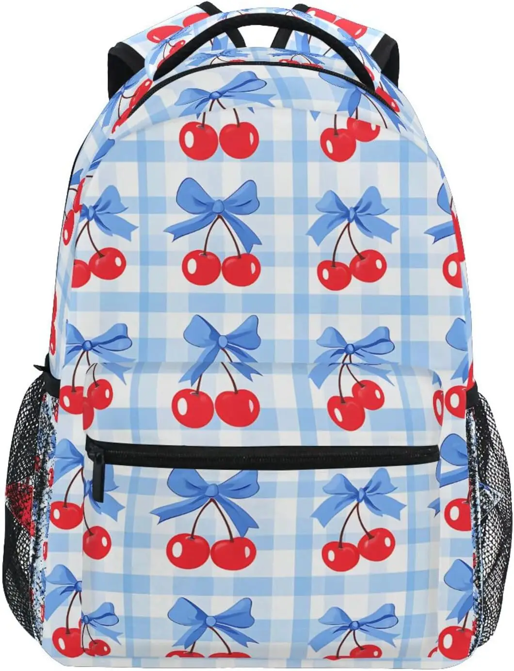 Cherry Blue Bow Buffalo Plaid Backpacks for Girls Boys Elementary School Bag Kids Bookbag Personalized Travel Daypack
Cherry Blue Bow Buffalo Plaid Backpacks for Girls Boys Elementary School Bag Kids Bookbag Personalized Travel Daypack