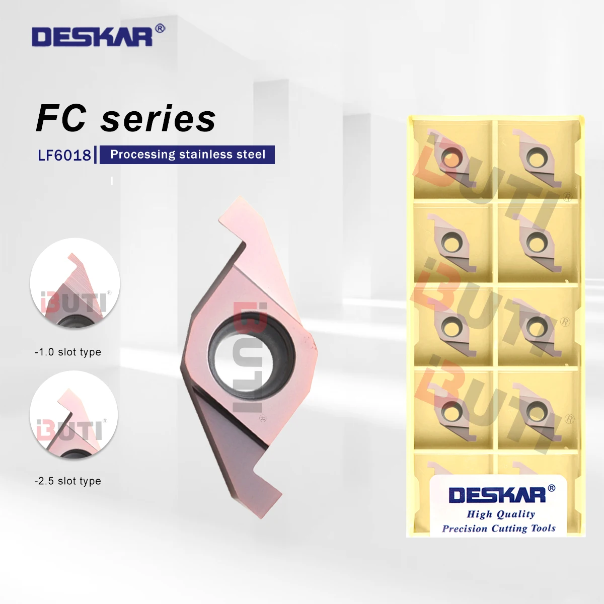 DESCAR 100% Original FC1604R100-1.0 FC1604R150-1.5 FC1604R200-2.0 FC1604R250-2.5 LF6018 CNC Lathe Metal Cutting Tool Slot Turnin
DESCAR 100% Original FC1604R100-1.0 FC1604R150-1.5 FC1604R200-2.0 FC1604R250-2.5 LF6018 CNC Lathe Metal Cutting Tool Slot Turnin