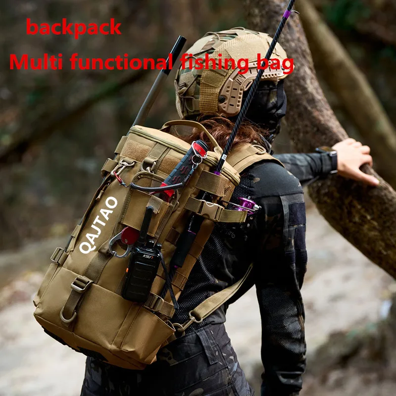 Multifunctional Fishing Backpack Tackle Bag with Rod Holders Fish Equipment Storage Waterproof Wear-resistant Outdoor Sports Bag
Multifunctional Fishing Backpack Tackle Bag with Rod Holders Fish Equipment Storage Waterproof Wear-resistant Outdoor Sports Bag