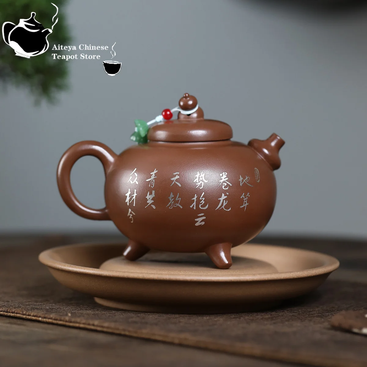 Kung Fu tea set, Yixing purple clay teapot, original ore, red gold, red mud, gold painted, three legged gourd, health tea pot
Kung Fu tea set, Yixing purple clay teapot, original ore, red gold, red mud, gold painted, three legged gourd, health tea pot