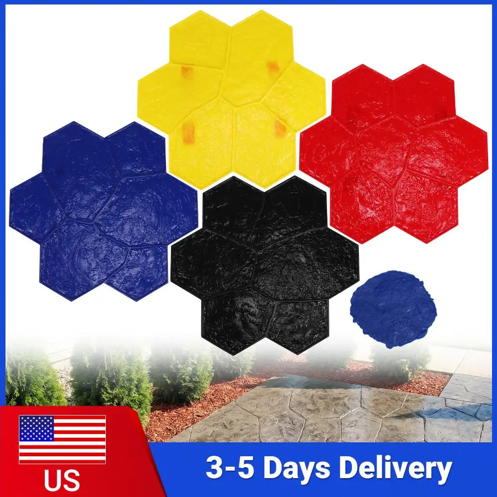 5pcs Concrete Stone Mat Rotational Pattern Slate Texture Seamless Concrete Stamping Mat Realistic Detail for Outdoor
5pcs Concrete Stone Mat Rotational Pattern Slate Texture Seamless Concrete Stamping Mat Realistic Detail for Outdoor