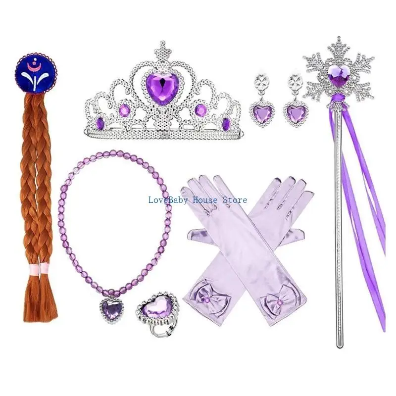 BX0D Girls Princess Accessories Dress Up Clothing Set Gloves, Crown, Earrings Necklace and Hair Braid for Girls' Cosplay
BX0D Girls Princess Accessories Dress Up Clothing Set Gloves, Crown, Earrings Necklace and Hair Braid for Girls' Cosplay