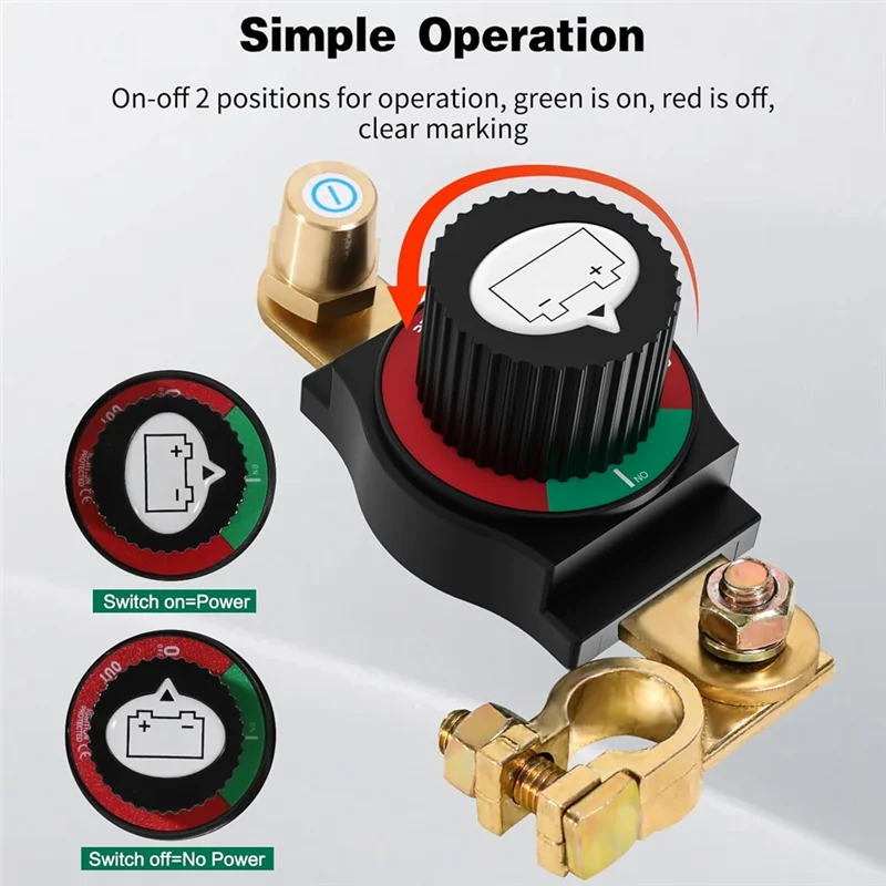 A27F-For Car Battery Disconnect Switch, Top Post Battery Disconnect Switch, 12V-48V Battery Cut/Shut Off Kit For Car RV Boat Tru
A27F-For Car Battery Disconnect Switch, Top Post Battery Disconnect Switch, 12V-48V Battery Cut/Shut Off Kit For Car RV Boat Tru