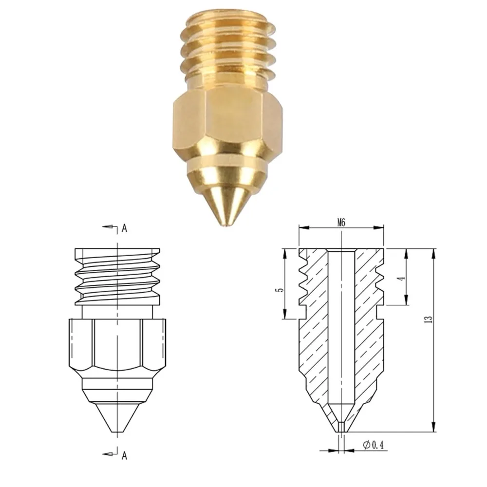20PCS Brass Nozzles Kit for Ender 3 S1, 3D Printer - 8x0.4mm, 3x0.2/0.6/0.8/1.0mm
20PCS Brass Nozzles Kit for Ender 3 S1, 3D Printer - 8x0.4mm, 3x0.2/0.6/0.8/1.0mm