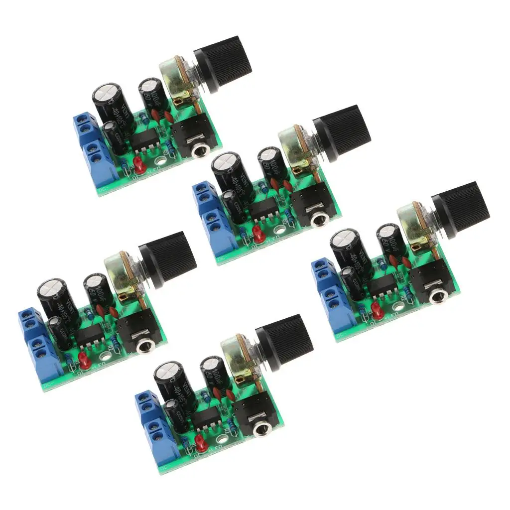 LM386 Audio Amplifier Board Green Mono Power Module Electronic Component for DIY Sound Projects