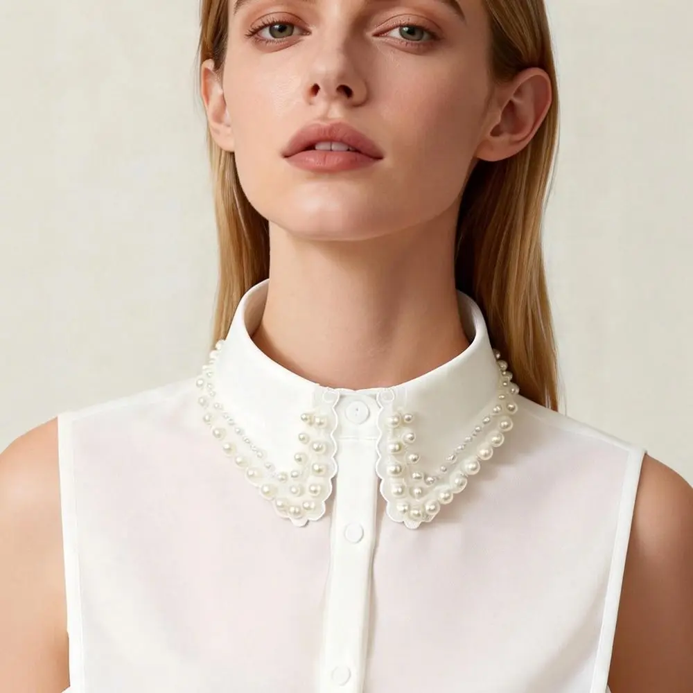 Elegant Detachable Beaded Collar Shiny Rhinestones Half-Shirt Women's Collar Fake Collar
Elegant Detachable Beaded Collar Shiny Rhinestones Half-Shirt Women's Collar Fake Collar