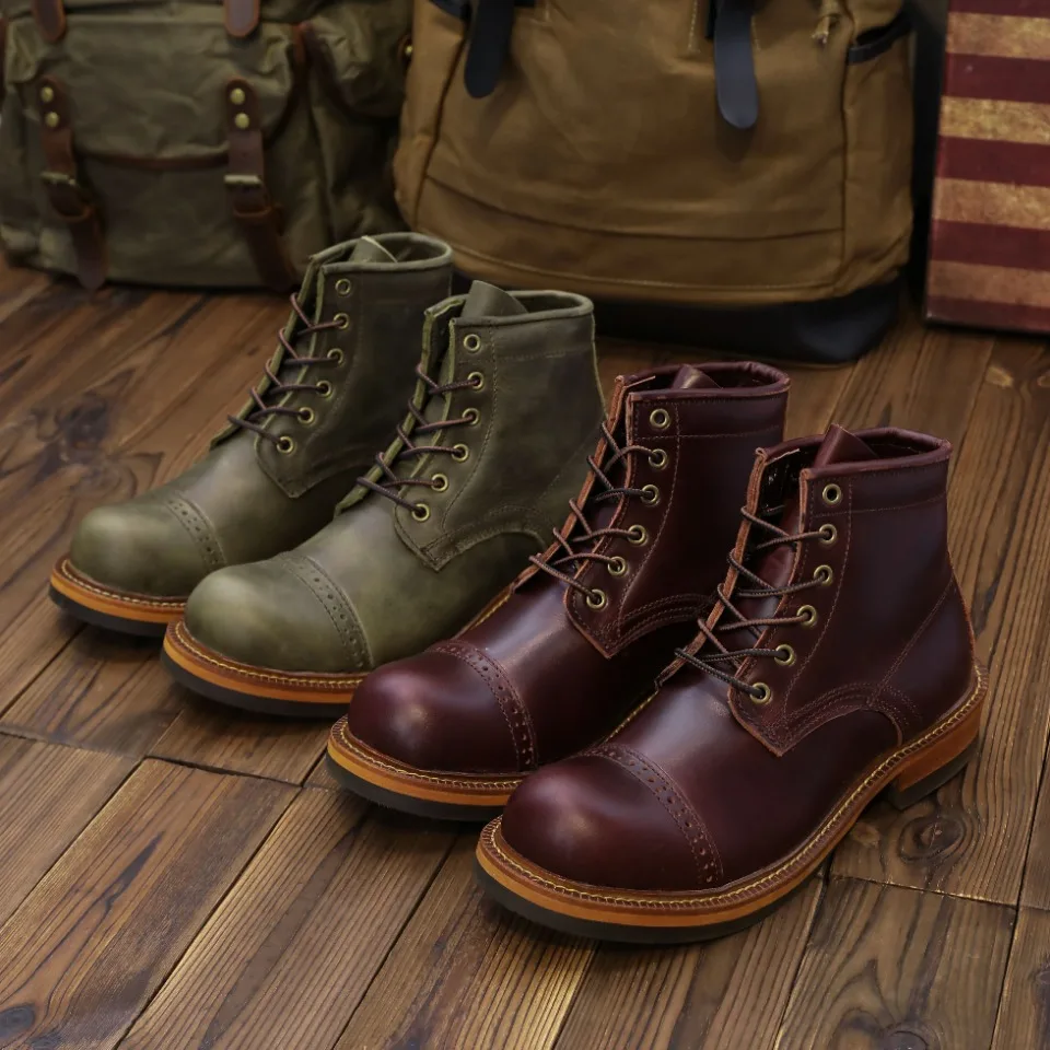 New Designer Vintage Men Boots Handmade Tooling Shoes Round Toe Ankle Boots Genuine Leather Winter Travel Motorcycle Boots
New Designer Vintage Men Boots Handmade Tooling Shoes Round Toe Ankle Boots Genuine Leather Winter Travel Motorcycle Boots
