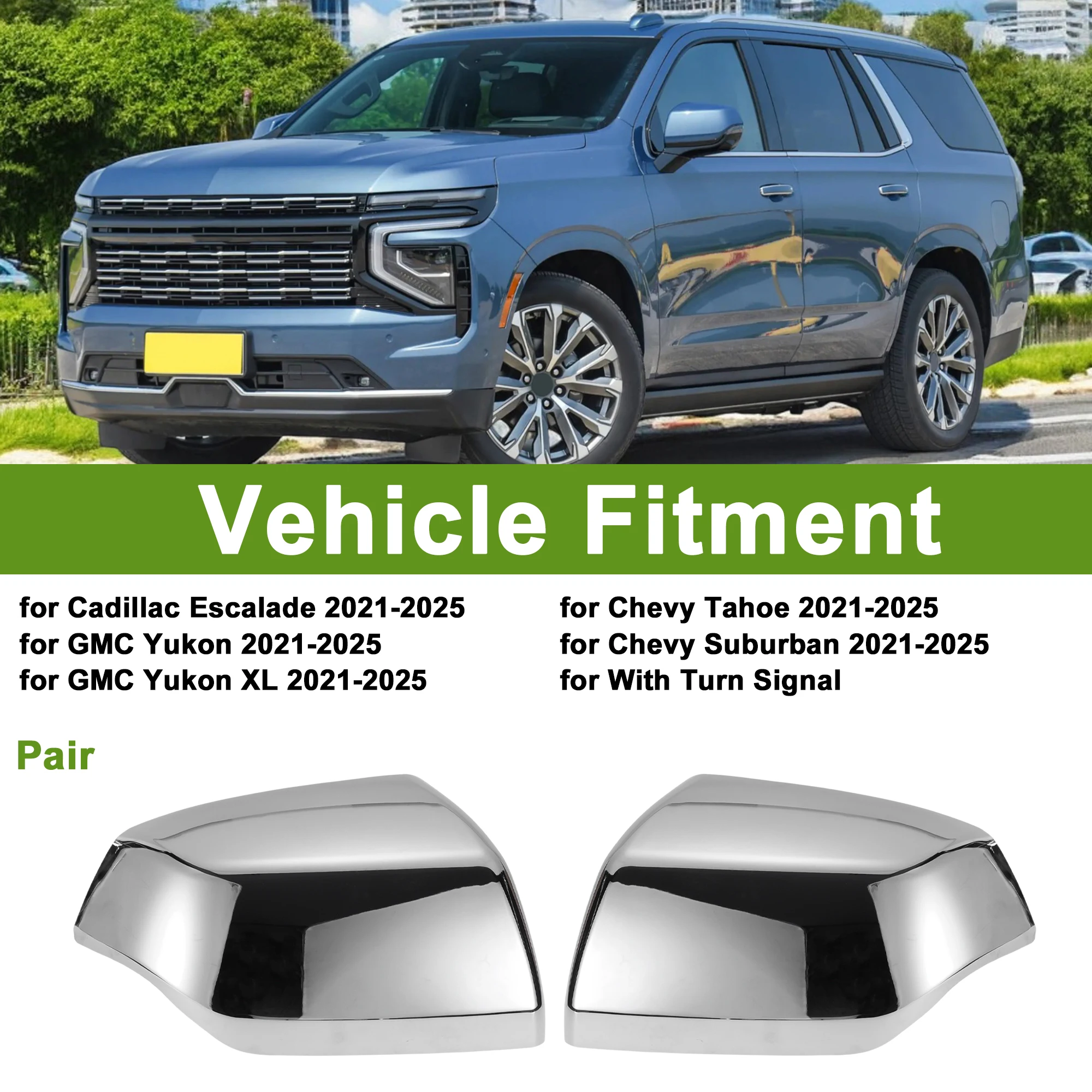 UXCELL 1Pair Left Right Side Mirror Cover Cap Replacement for Cadillac Escalade 21-25
UXCELL 1Pair Left Right Side Mirror Cover Cap Replacement for Cadillac Escalade 21-25