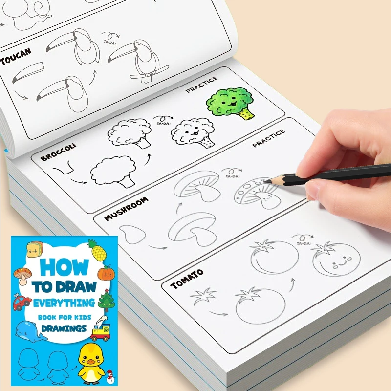 Children's Drawing Tutorial Book, Easy Step-By-Step Drawing Guide, Suitable for Toddlers and Beginners, Fun Educational Art Activity Book, Learn to Draw Cute Things, Tabletop Games.
Children's Drawing Tutorial Book, Easy Step-By-Step Drawing Guide, Suitable for Toddlers and Beginners, Fun Educational Art Activity Book, Learn to Draw Cute Things, Tabletop Games.