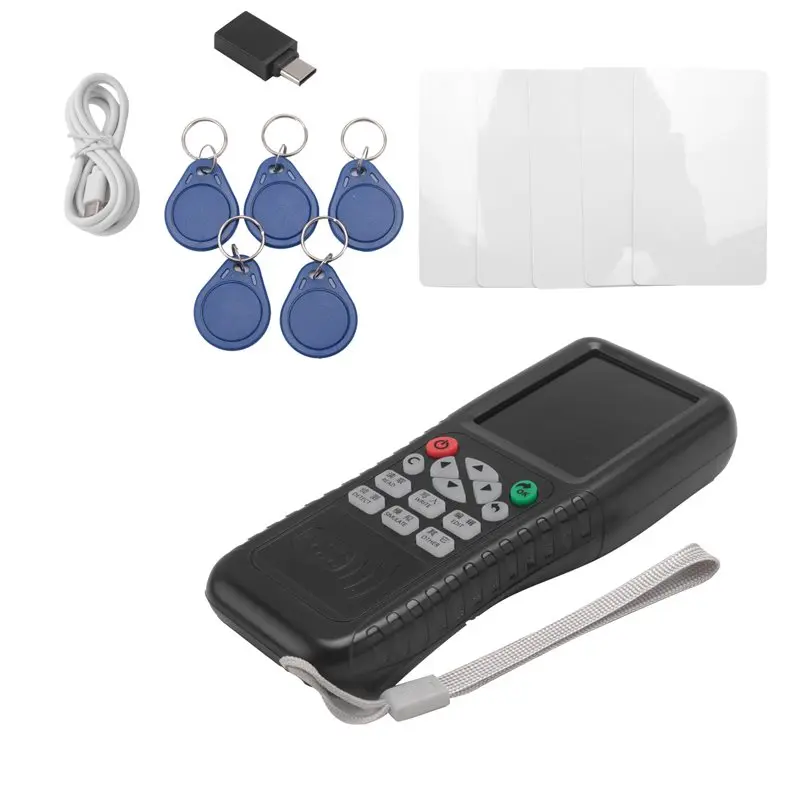 A01E-Multi Frequencies RFID Smart Card Programmer, RFID Reader Writer Duplicator, Reader, Encrypted Card Decoder