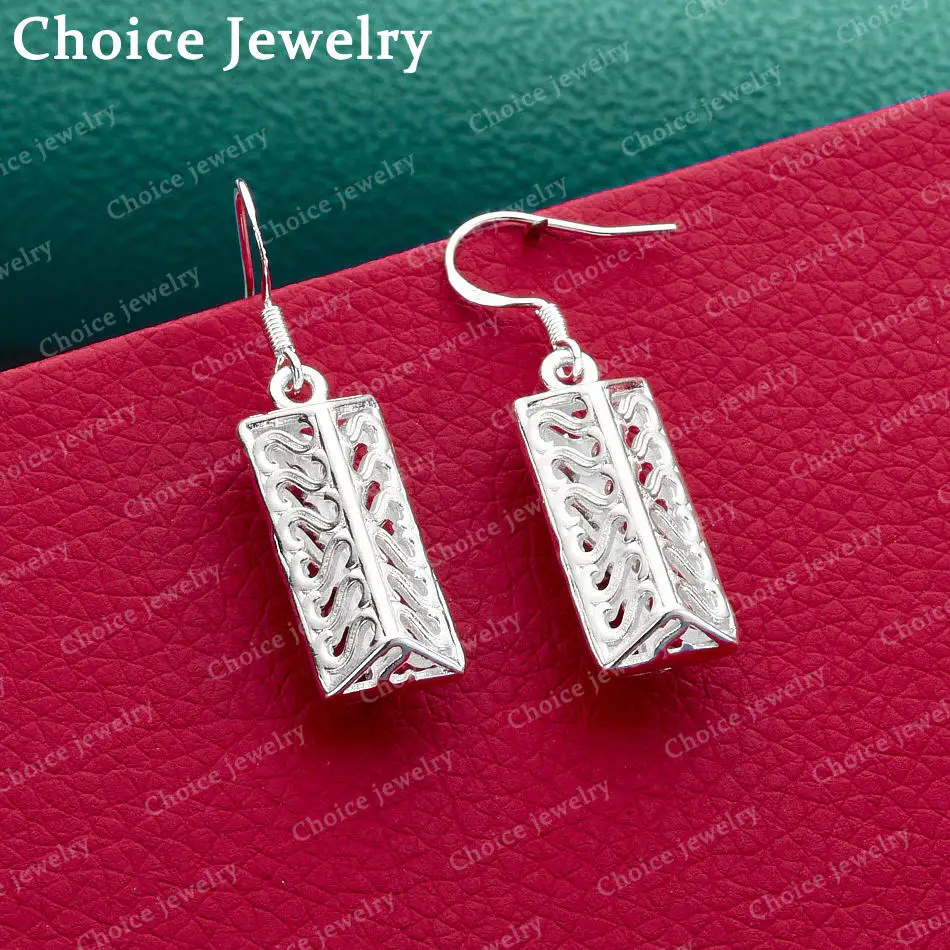 925 Sterling Silver Hollow Rectangle Drape Earrings For Women Earring Wedding Party Fashion Charms Jewelry Accessories
925 Sterling Silver Hollow Rectangle Drape Earrings For Women Earring Wedding Party Fashion Charms Jewelry Accessories