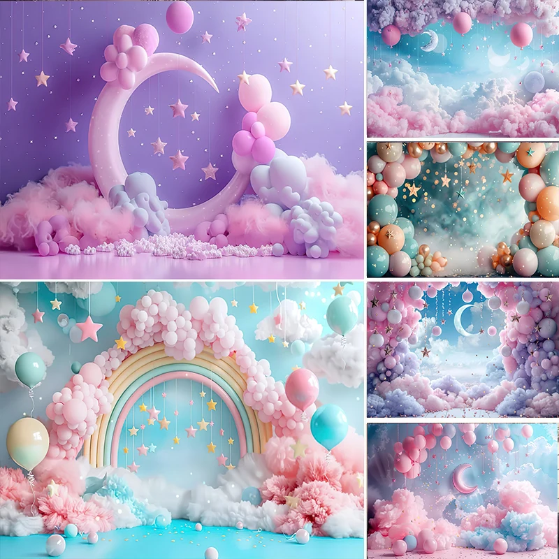 LS Photography Background Glitter Colorful Balloons Moon Stars Decor Props Baby Shower Child Portrait Background Photo Studio
LS Photography Background Glitter Colorful Balloons Moon Stars Decor Props Baby Shower Child Portrait Background Photo Studio