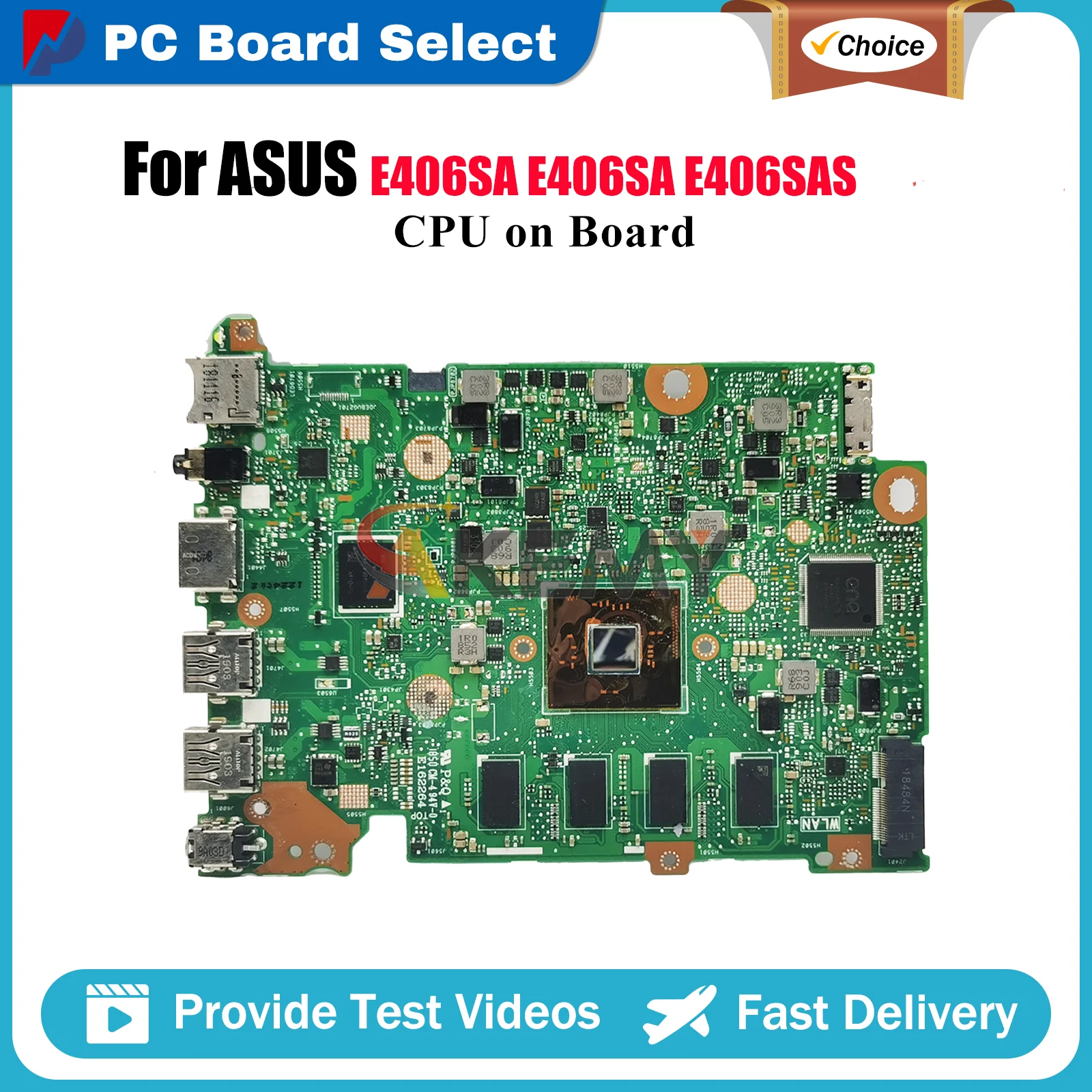 E406SA Laptop Motherboard For ASUS EeeBook E406SAS E406SA E406S Notebook Mainboard With CPU 100% tests OK fast shipping stk
E406SA Laptop Motherboard For ASUS EeeBook E406SAS E406SA E406S Notebook Mainboard With CPU 100% tests OK fast shipping stk