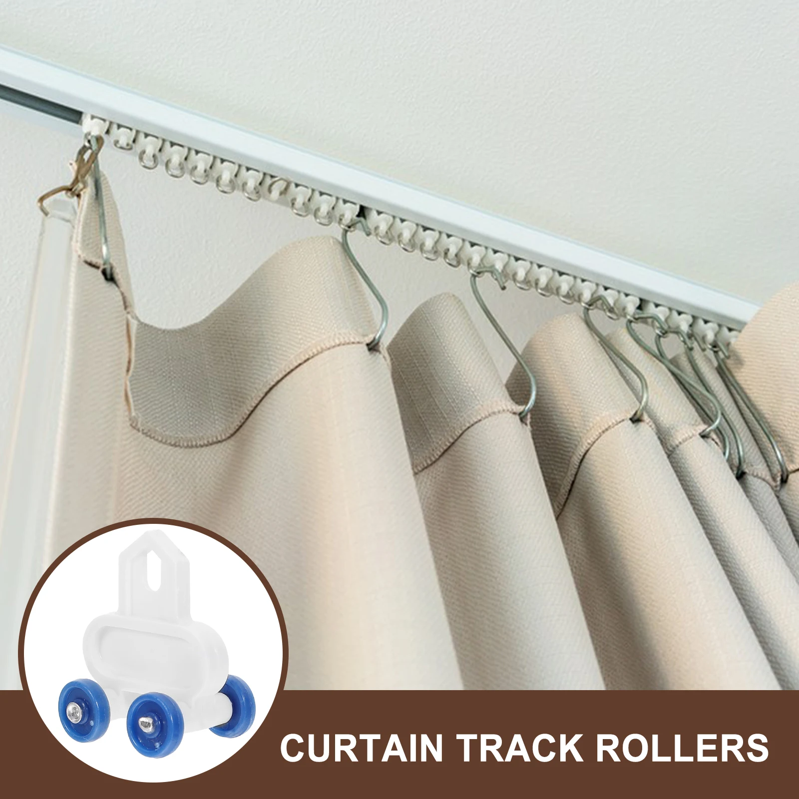 20 Pcs Curtain Track Rollers Plastic Wheels Double Bend Nano Ball Silent Sliding Window Rail Accessories Blue Four Wheels
20 Pcs Curtain Track Rollers Plastic Wheels Double Bend Nano Ball Silent Sliding Window Rail Accessories Blue Four Wheels