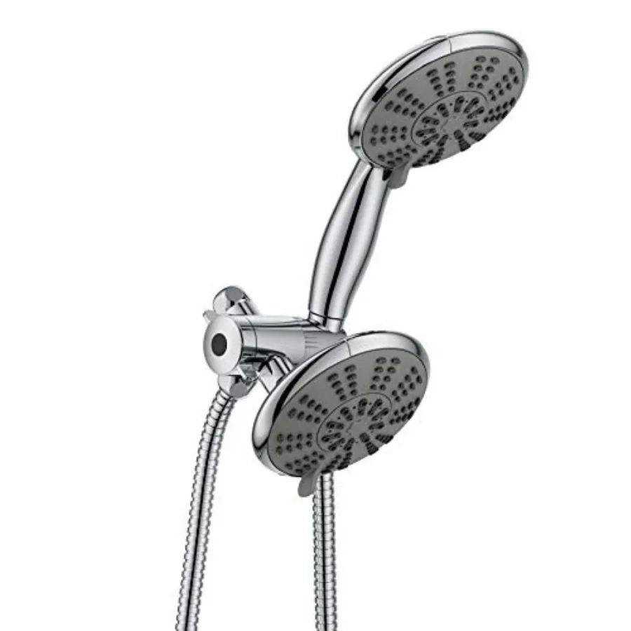 5-Inch Anti-Clog High Pressure 3-Way LARGE Dual Shower Head with Handheld Spray for bathroom, brass connector and stainless ste
5-Inch Anti-Clog High Pressure 3-Way LARGE Dual Shower Head with Handheld Spray for bathroom, brass connector and stainless ste
