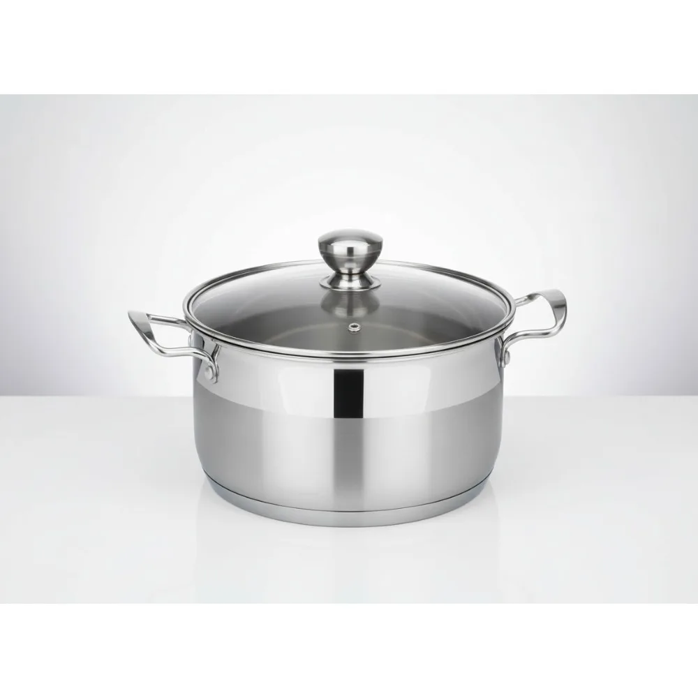 12 Quart Stainless Steel Stock Pot with Lid - Nonstick Thick Base Deep Cookware for Pasta Soup Stew Boiling Canning
12 Quart Stainless Steel Stock Pot with Lid - Nonstick Thick Base Deep Cookware for Pasta Soup Stew Boiling Canning
