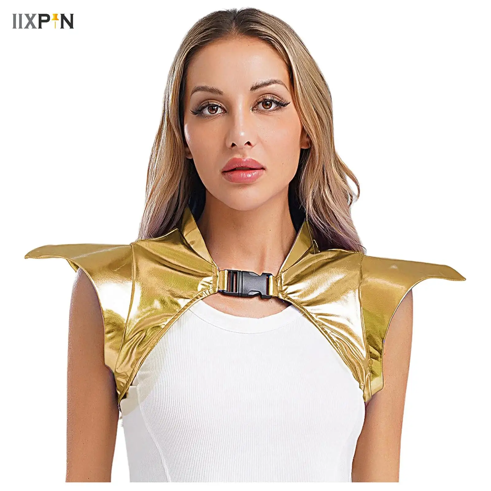 Medieval Shiny Metallic Armor Shrug Pauldron Armour Jacket Halloween Alien Robot Astronaut Cosplay Costume Party Accessories
Medieval Shiny Metallic Armor Shrug Pauldron Armour Jacket Halloween Alien Robot Astronaut Cosplay Costume Party Accessories