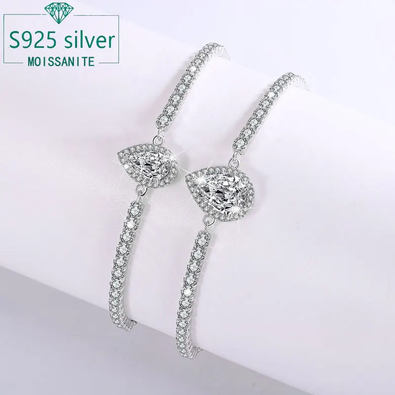 1ct moissanite S925 Sterling Silver Bracelet Moissanite pear Women's Bracelet Valentine's Day gift Mother's Day gift for girlf
1ct moissanite S925 Sterling Silver Bracelet Moissanite pear Women's Bracelet Valentine's Day gift Mother's Day gift for girlf