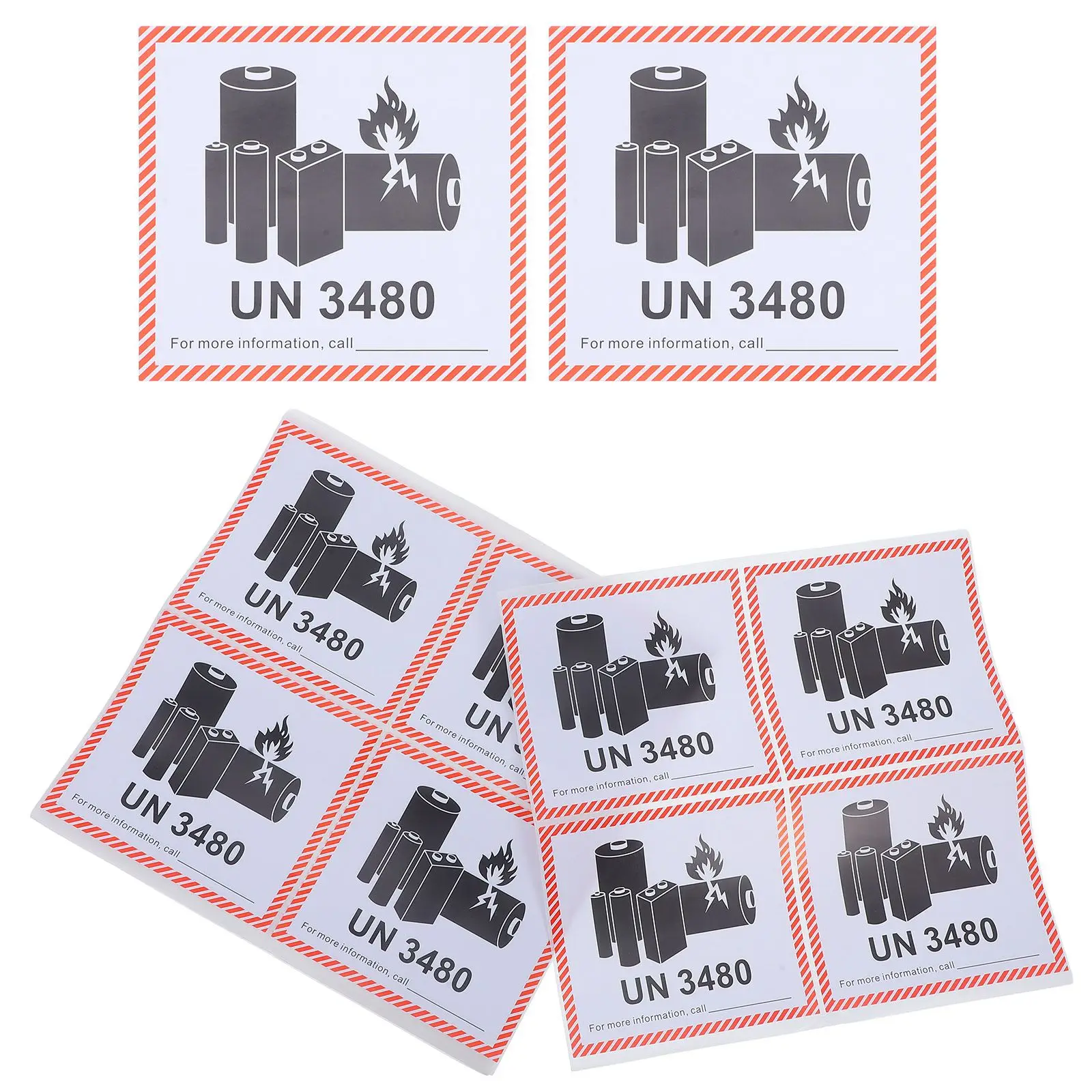 100 Sheets 120x110mm Shipping Labels for Warning Stickers Caution UN3481 Fire Safety Label Packaging
100 Sheets 120x110mm Shipping Labels for Warning Stickers Caution UN3481 Fire Safety Label Packaging
