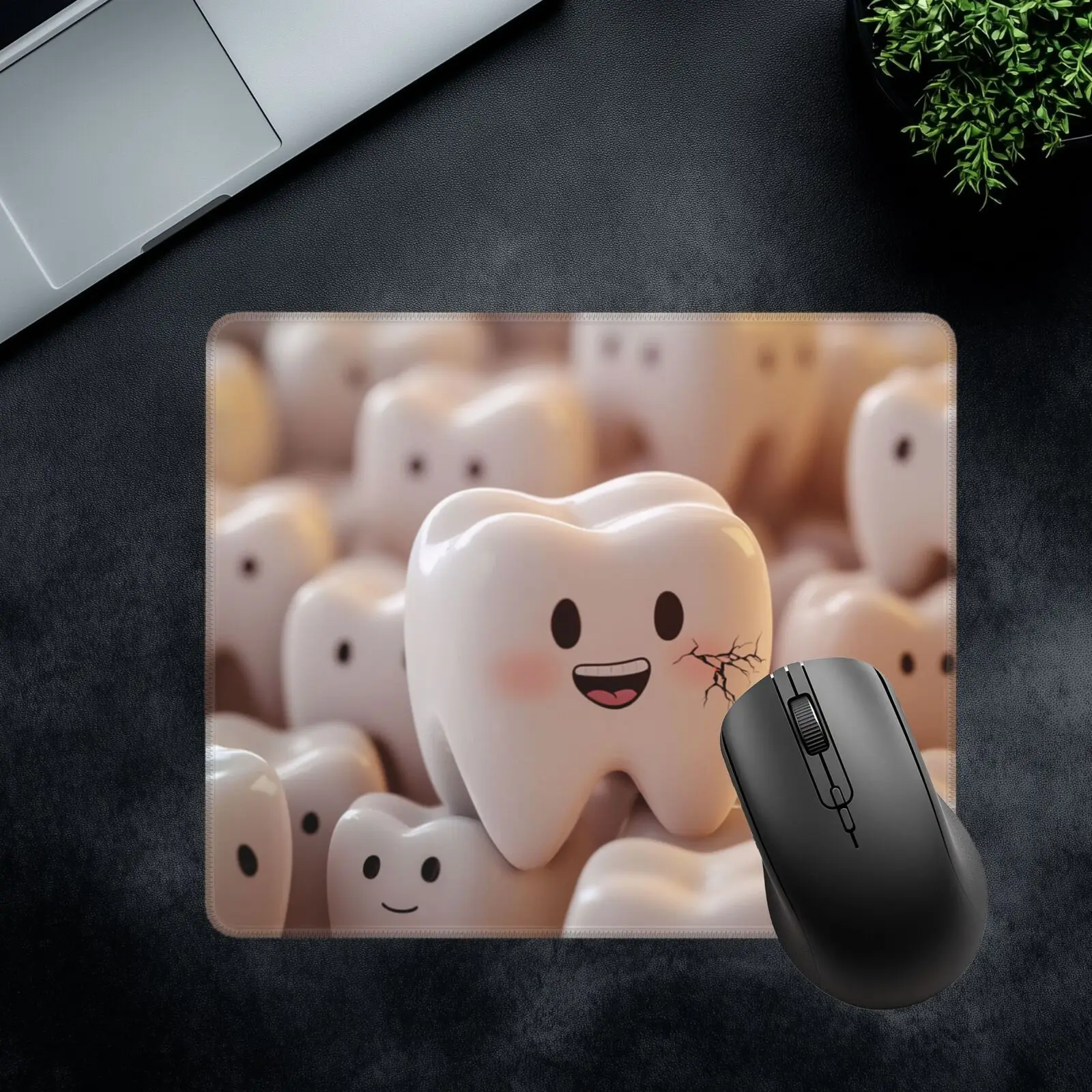 Cracked tooth design dental care theme game mousepad anti-slip rubber washable small size, suitable for dental office decoration
Cracked tooth design dental care theme game mousepad anti-slip rubber washable small size, suitable for dental office decoration