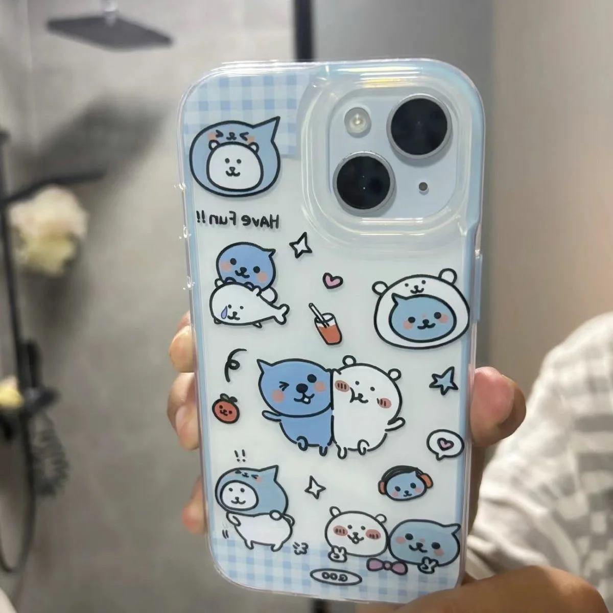 Korean Ins Kawaii Bear Blue Cartoon Phone Case For iPhone 17 16 15 14 13 12 11 Pro Max 14 15 16 17Air Plus Sweet Y2K Cute Cover
Korean Ins Kawaii Bear Blue Cartoon Phone Case For iPhone 17 16 15 14 13 12 11 Pro Max 14 15 16 17Air Plus Sweet Y2K Cute Cover