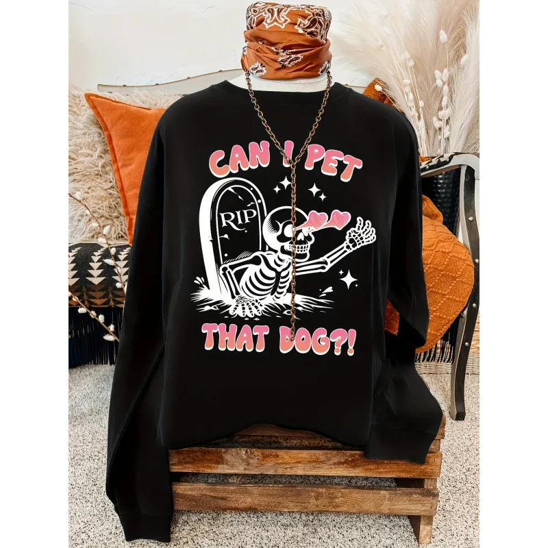 Halloween Skull Print Hoodies Women's Fashionable Streetwear Style Print Design Comfortable Fit Hooded Sweatshirt
Halloween Skull Print Hoodies Women's Fashionable Streetwear Style Print Design Comfortable Fit Hooded Sweatshirt