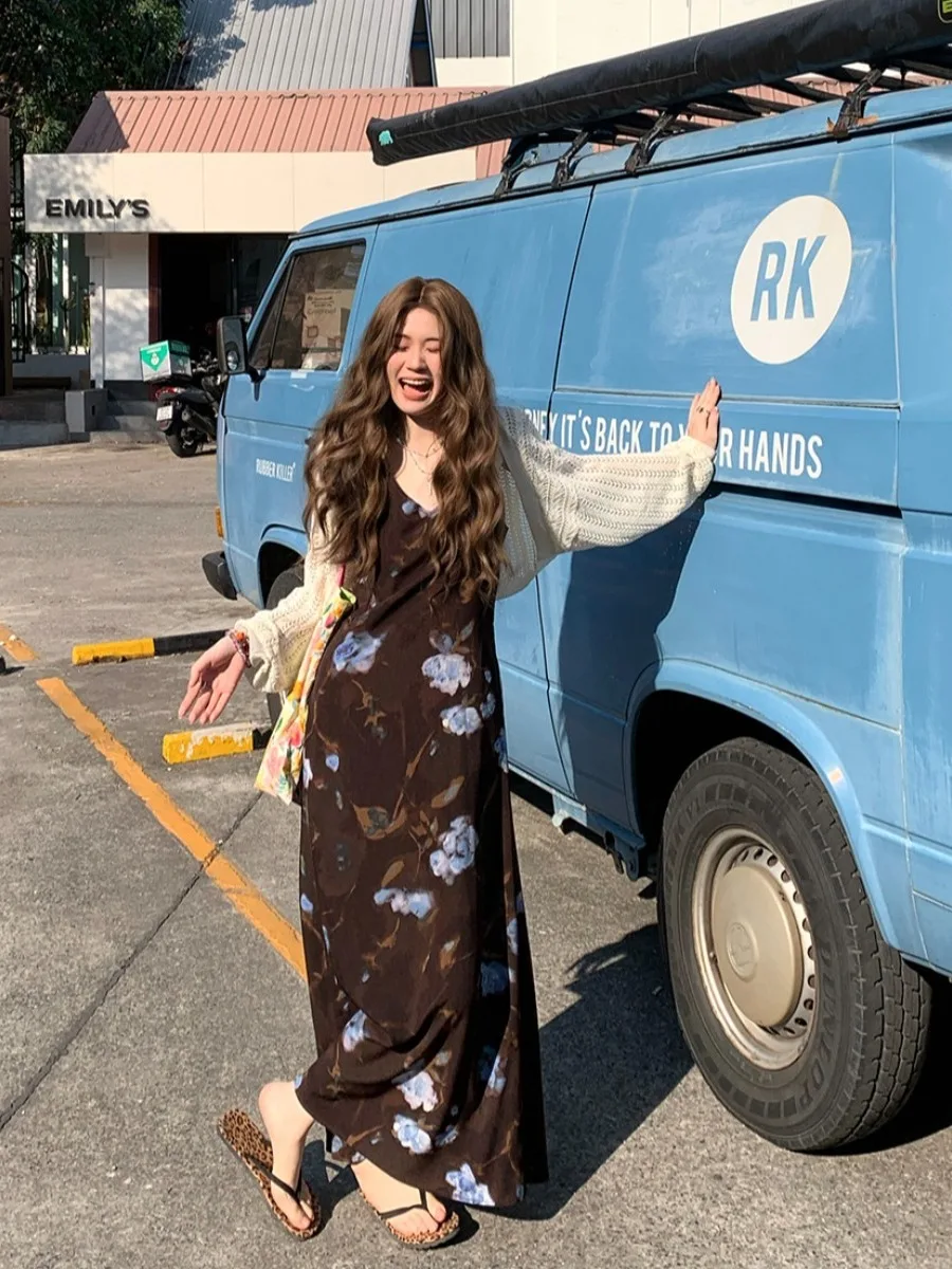 plus Size Floral Print Halter Dress Women's Summer New Waist Cinched A-Line Long Dress Commute Style High Waist Long Skirt
plus Size Floral Print Halter Dress Women's Summer New Waist Cinched A-Line Long Dress Commute Style High Waist Long Skirt