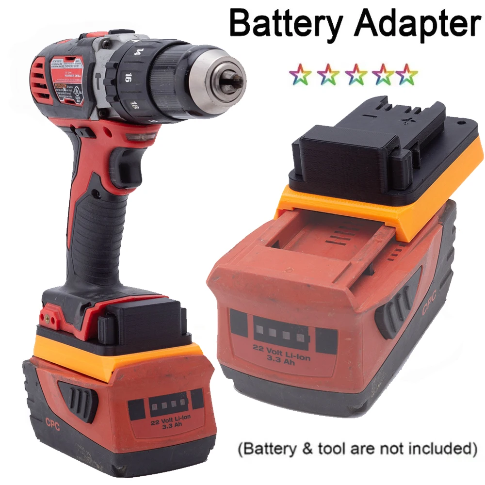 Адаптер аккумулятора, преобразователь литиевого аккумулятора Hilti 22 В B22 CPC на электродрель Milwaukee 18 В (инструменты и аккумулятор в комплект не входят)
Адаптер аккумулятора, преобразователь литиевого аккумулятора Hilti 22 В B22 CPC на электродрель Milwaukee 18 В (инструменты и аккумулятор в комплект не входят)