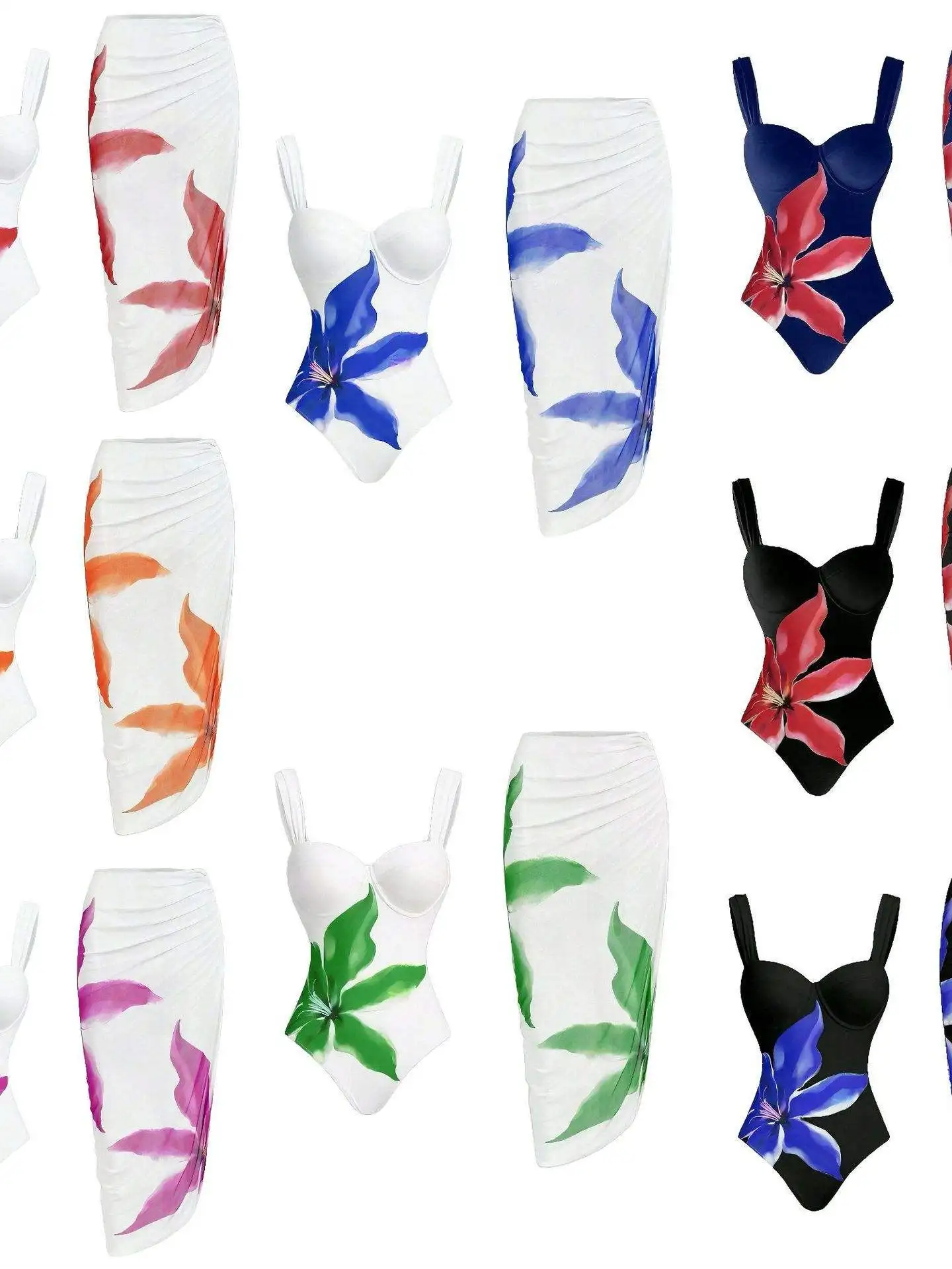 Floral Print One-Piece Bikini Sexy Strap Beach Dress Women's Swimming Suit Floral Bikini Strapless Swimwear Beach Outerwear
Floral Print One-Piece Bikini Sexy Strap Beach Dress Women's Swimming Suit Floral Bikini Strapless Swimwear Beach Outerwear