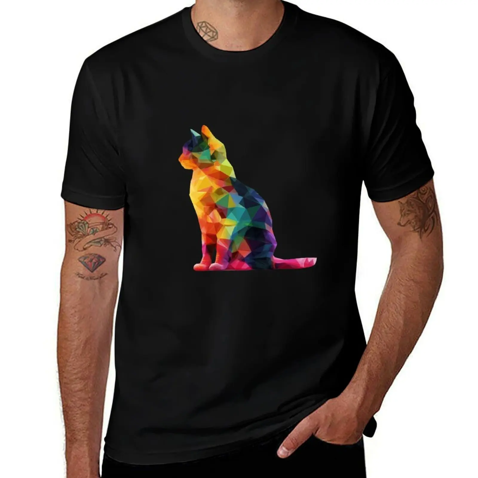 Colorful Geometric Cat Silhouette Art T-Shirt shirts graphic tees oversize t-shirts man sublime mens fashion
Colorful Geometric Cat Silhouette Art T-Shirt shirts graphic tees oversize t-shirts man sublime mens fashion