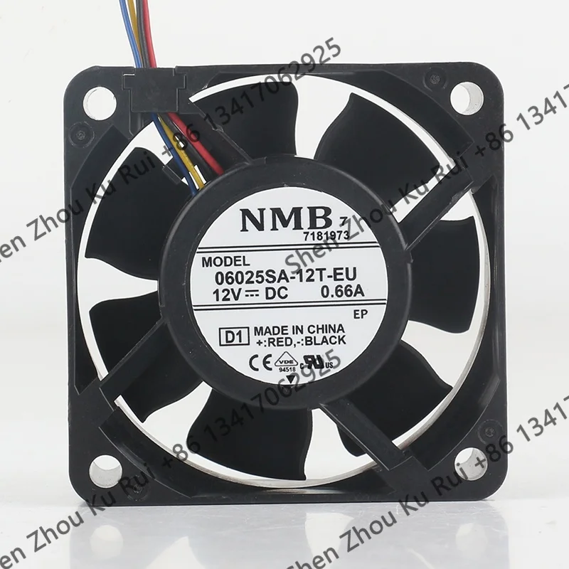 NMB 06025SA-12T-EU cooling fan DC12V 0.66A AC EC 6025 60X60X25MM 6CM PWM dual ball chassis High air volume four-wire
NMB 06025SA-12T-EU cooling fan DC12V 0.66A AC EC 6025 60X60X25MM 6CM PWM dual ball chassis High air volume four-wire