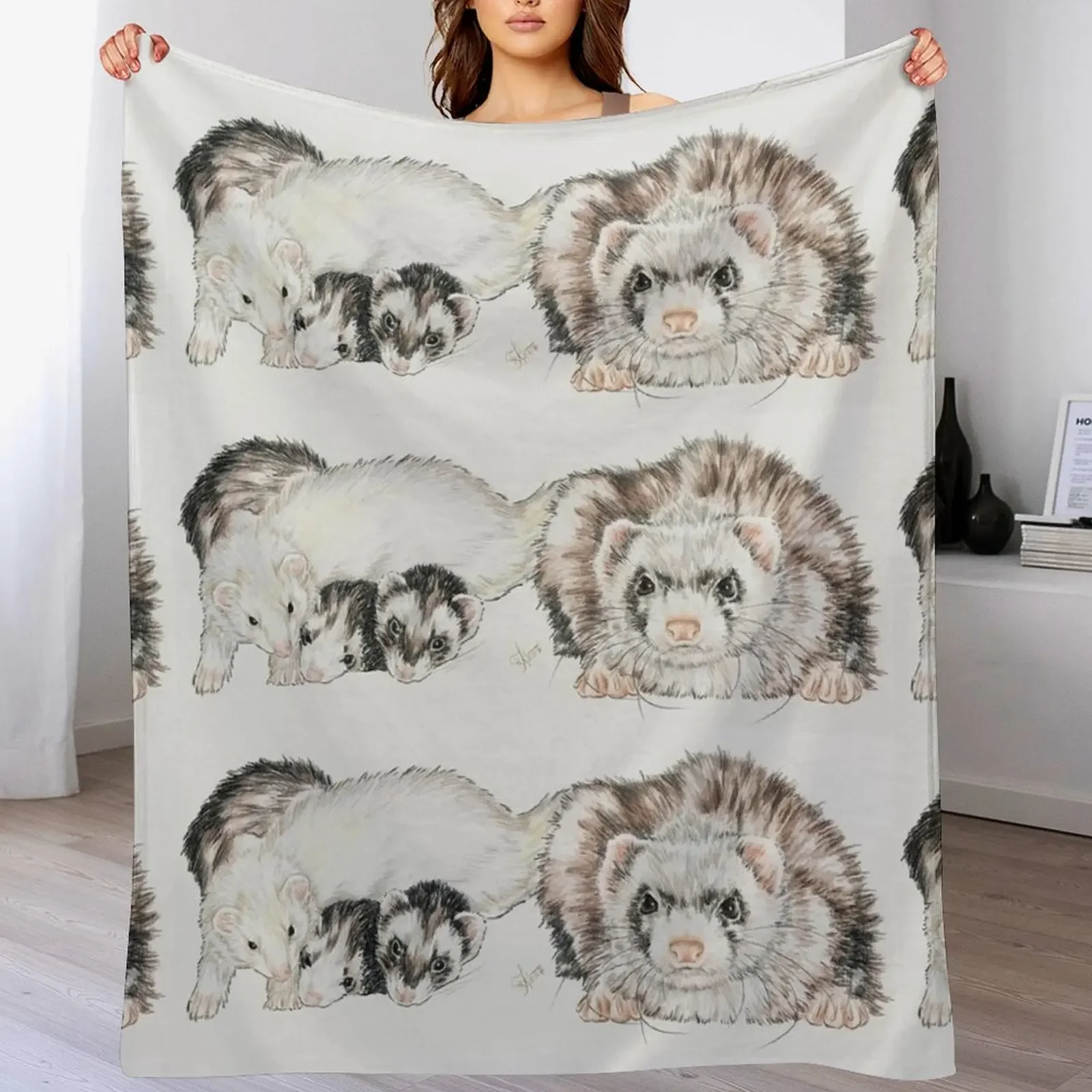 Ferret Clan Wrap Throw Blanket Travel Bed Fashionable Bed Cute Plaid Blankets
Ferret Clan Wrap Throw Blanket Travel Bed Fashionable Bed Cute Plaid Blankets
