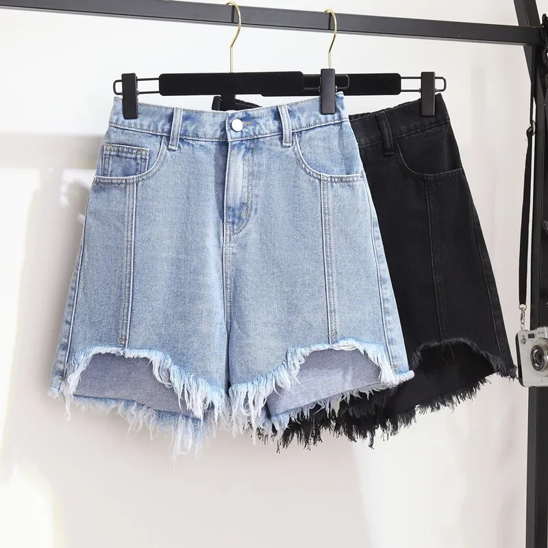 Summer High-waisted Denim Shorts Women Fur-trimmed Zipper Pocket 7XL Jeans Casual Fashion Loose Patchwork Short Pants
Summer High-waisted Denim Shorts Women Fur-trimmed Zipper Pocket 7XL Jeans Casual Fashion Loose Patchwork Short Pants