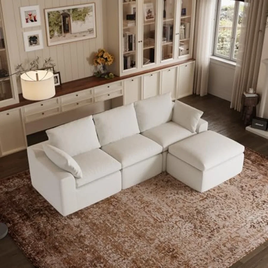 104.3" Modular Cloud Couch, Modern Sectional Sofa with Smarts Coil® Support, Chenille Fabric, Upholstered Couch for Living Room
104.3" Modular Cloud Couch, Modern Sectional Sofa with Smarts Coil® Support, Chenille Fabric, Upholstered Couch for Living Room