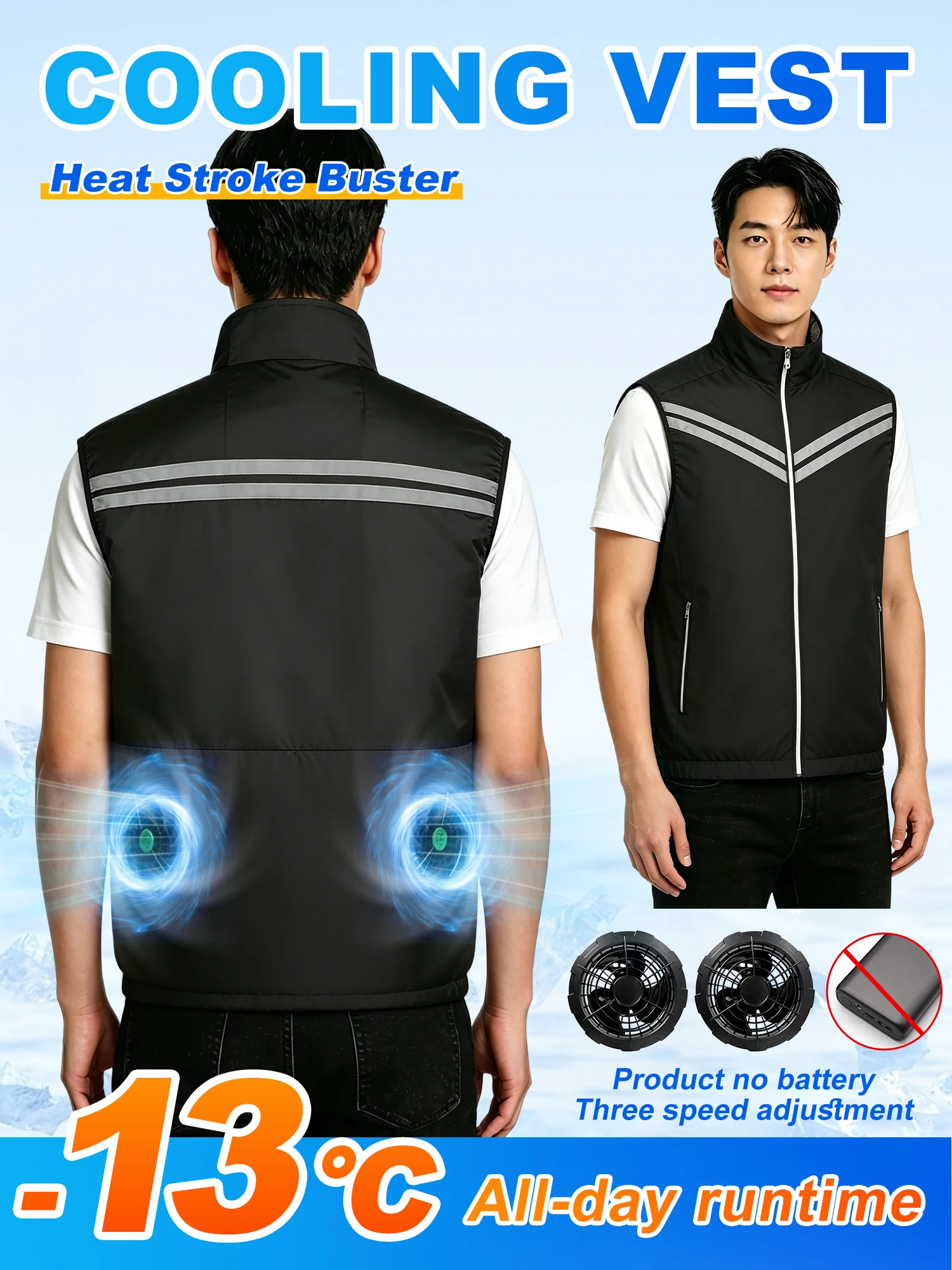 2026 Summer Cool Vest Wearable Cooling Fan Vest Air-Conditioned Clothes Continuous Cooling 13 Hours for High Temperature Work
2026 Summer Cool Vest Wearable Cooling Fan Vest Air-Conditioned Clothes Continuous Cooling 13 Hours for High Temperature Work