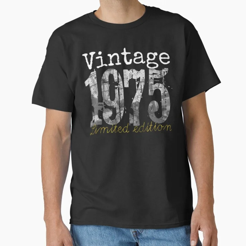 50Year Old Born in 1975 Vintage 50th Birthday Gift t shirt for men 100% cotton large size Adult tops S-6XL
50Year Old Born in 1975 Vintage 50th Birthday Gift t shirt for men 100% cotton large size Adult tops S-6XL