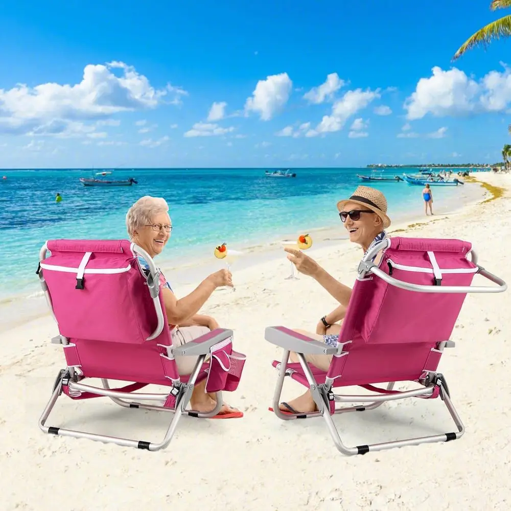 Heavy-Duty Beach Chair with Backpack, 5-Position Recline, Storage Pockets, Towel Bar, and Portable Lounge for Adults
Heavy-Duty Beach Chair with Backpack, 5-Position Recline, Storage Pockets, Towel Bar, and Portable Lounge for Adults