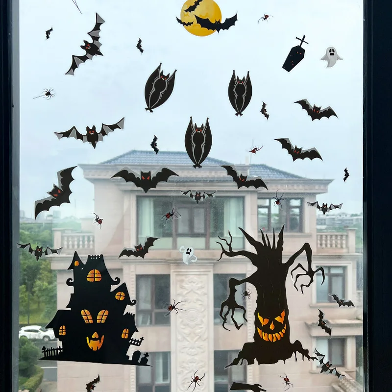 Halloween Wall Stickers Giant Ghost Tree Bat Pumpkin Print Window Electrostatic Stickers Halloween Party Wall Decal Decoration
Halloween Wall Stickers Giant Ghost Tree Bat Pumpkin Print Window Electrostatic Stickers Halloween Party Wall Decal Decoration