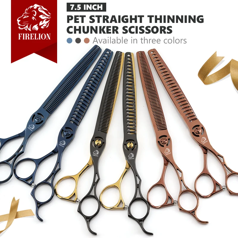 Pet Grooming Scissors FIRELION 7.5 Inch 440C Steel Straight Cutting Chunker Shears Professional Dog Beauty Thinning Scissors
Pet Grooming Scissors FIRELION 7.5 Inch 440C Steel Straight Cutting Chunker Shears Professional Dog Beauty Thinning Scissors