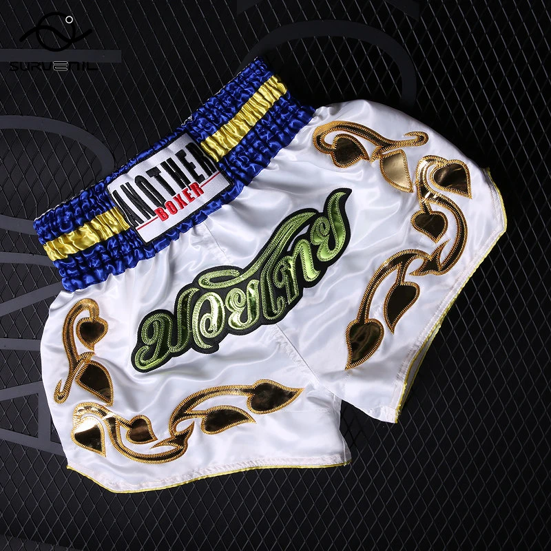 Short Muay Thai Embroidery Boxing Shorts Mens Womens Children Boy Girl Muay Thay MMA Clothes Fighting Kickboxing Shorts White
Short Muay Thai Embroidery Boxing Shorts Mens Womens Children Boy Girl Muay Thay MMA Clothes Fighting Kickboxing Shorts White