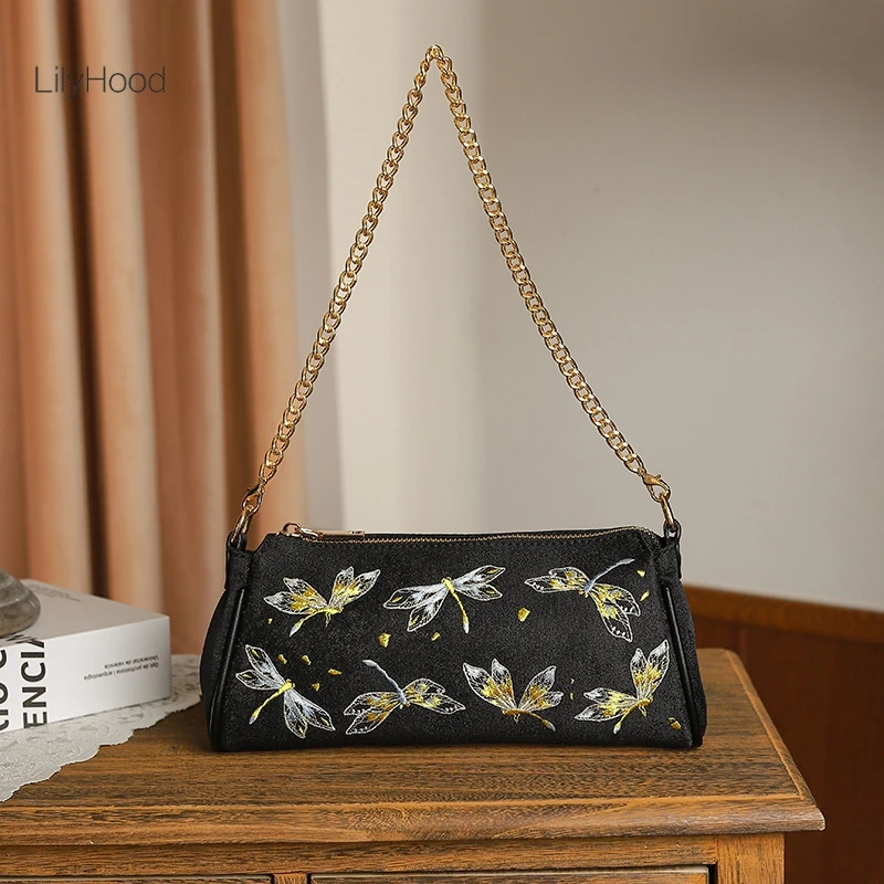 Women Vintage Dragonfly Embroidery Fabric Small Size Handbag 2025 Retro Chic Medium Size Mobile Phone Casual Chain Shoulder Bag
Women Vintage Dragonfly Embroidery Fabric Small Size Handbag 2025 Retro Chic Medium Size Mobile Phone Casual Chain Shoulder Bag