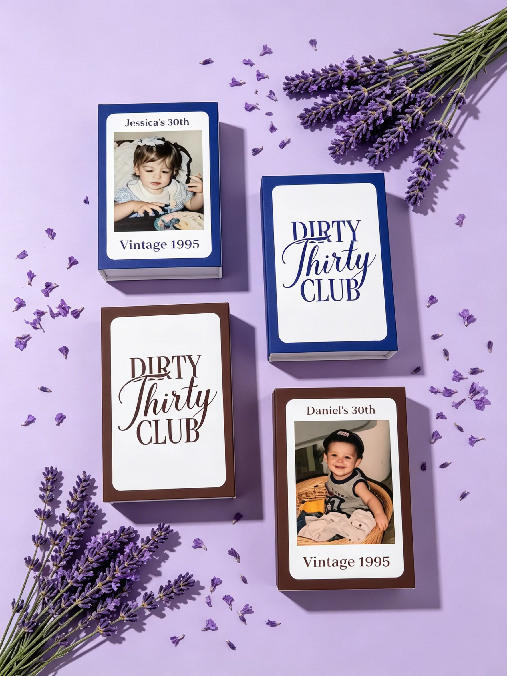 Коробочки для спичек Dirty Thirty Club, сувениры на день рождения с индивидуальным фото, винтажный декор на день рождения 1995 года, памятные сувениры для вечеринки в честь 30-летия
Коробочки для спичек Dirty Thirty Club, сувениры на день рождения с индивидуальным фото, винтажный декор на день рождения 1995 года, памятные сувениры для вечеринки в честь 30-летия